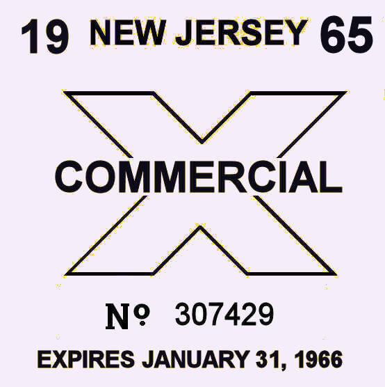 (image for) 1965 New Jersey inspection sticker TRUCK